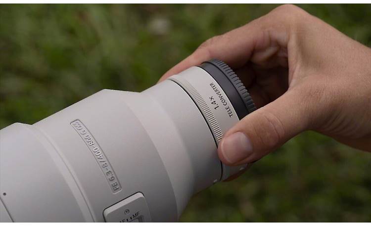 Sony Alpha FE 400-800mm f/6.3-8 G OSS compatible with available 1.4x teleconverter (not included)