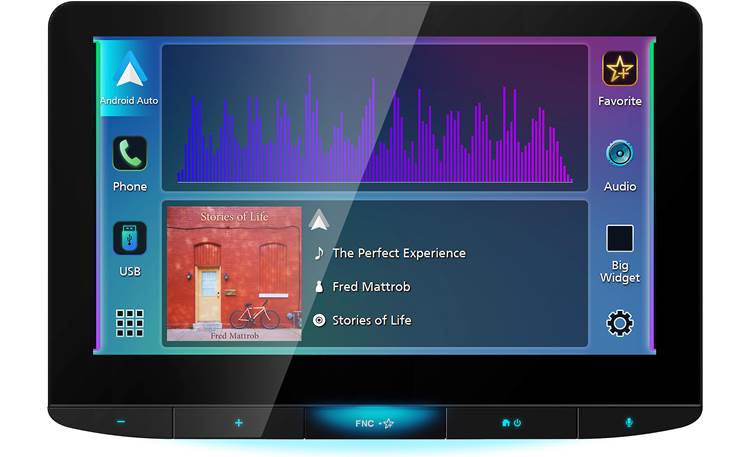 JVC KW-Z1000AW Customizable widgets let you decide the layout on this big 10.1" touchscreen display