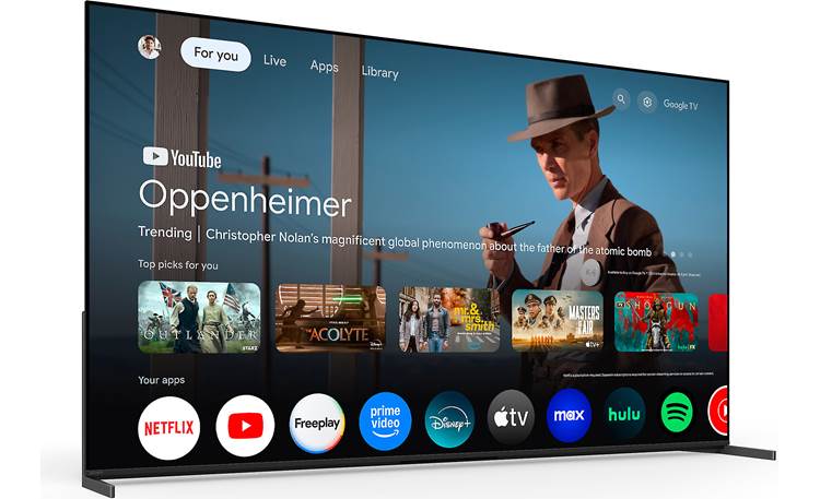 Sony BRAVIA 8 II (K55XR80M2) Google TV interface lets you browse live TV, movies, and TV shows from across many streaming services all in one place