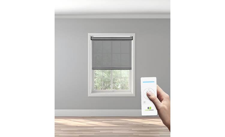 PowerShades Motorized Open Roll, Screen Essential 3% Front