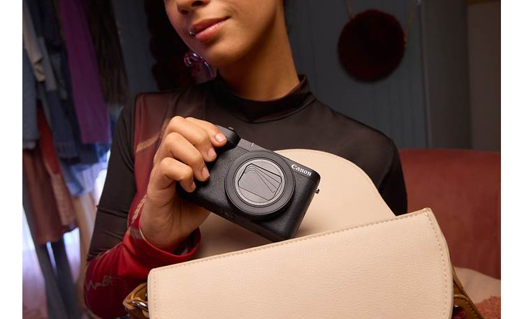 Canon PowerShot V1 The camera fits in a purse or jacket pocket