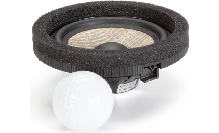 Focal Inside IS MBZ 100 V2 Golf ball shown for scale 