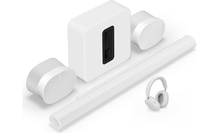 Sonos Premium Personal Entertainment Set with Arc Ultra Powered sound bar, wireless sub, surround speakers, and wireless headphones