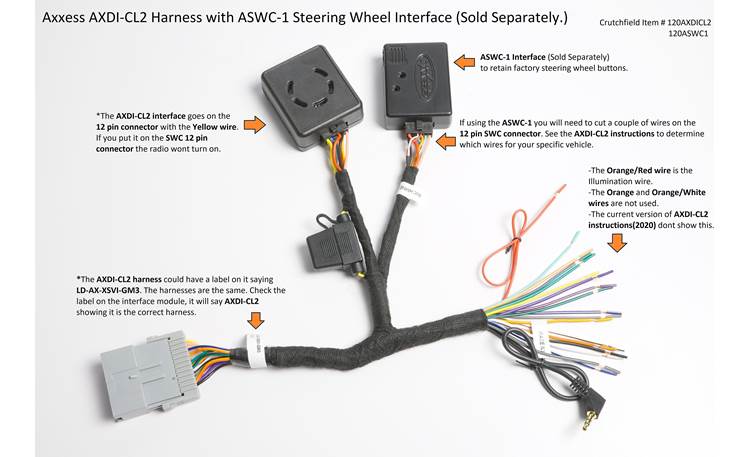 Axxess AXDI-CL2 Wiring Interface Tech Graphic 
