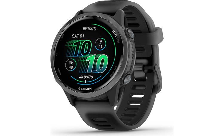 Coque De Protection En Silicone Pour Garmin Forerunner 570 (47 Mm Ou 42 Mm) – Souple, Anti-chocs – Noir
