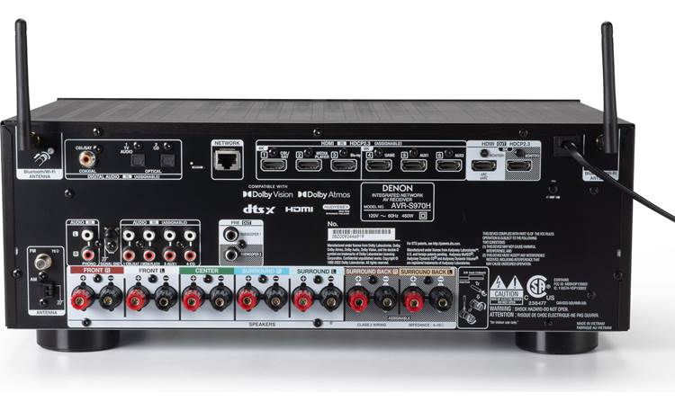 Denon AVR-S970H 7.2-channel home theater receiver with Dolby