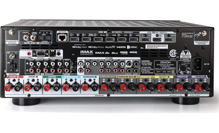 Denon AVR-X3800H Back