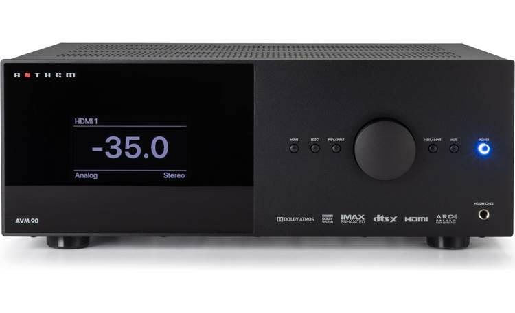 Anthem AVM 90 The large front-panel display gives you easy-to-read status updates at a glance