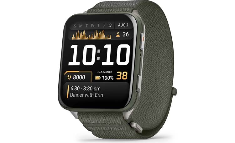 Garmin Venu X1 GPS Smartwatch, Black (Moss with Moss ComfortFit