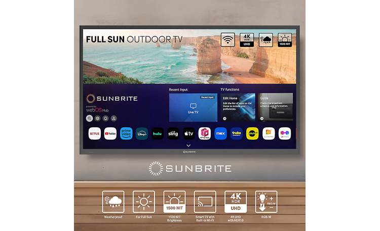 SunBrite™ SB-FS-75-BL Designed for use in sunny outdoor spaces