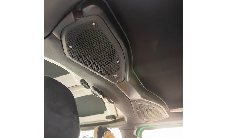MB Quart JC2-169 View of speakers installed in stock Jeep soundbar