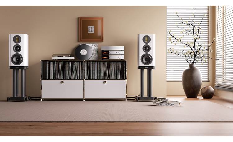 Wharfedale EVO 5.2 Shown on matching custom-designed stands (sold separately)