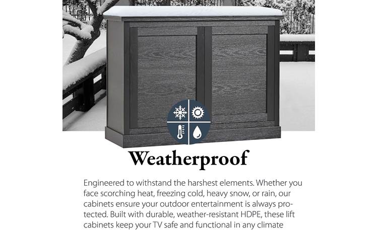 Large Outdoor Luxe TV Lift Cabinet Other