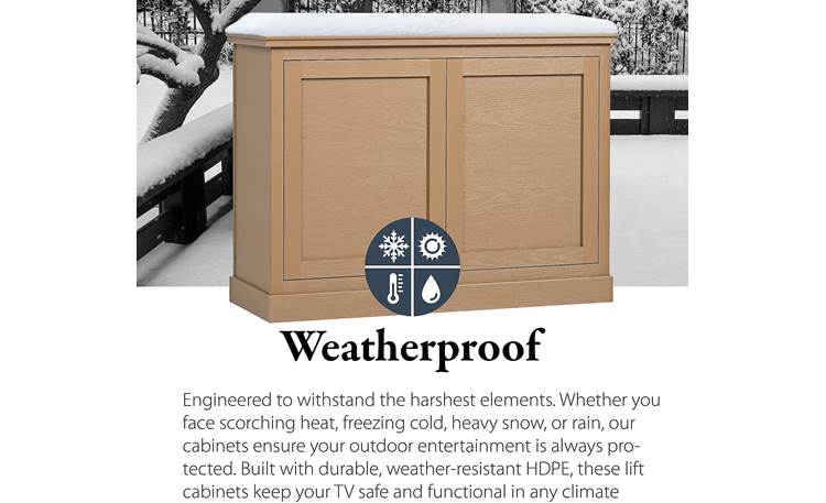 Large Outdoor Luxe TV Lift Cabinet Other