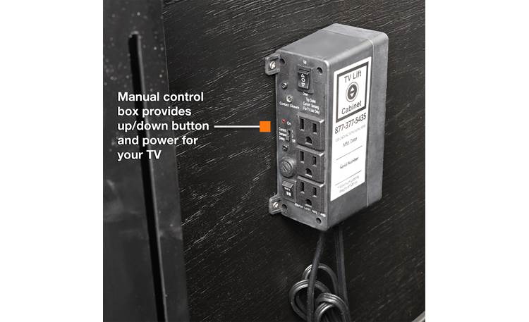 Medium Outdoor Luxe TV Lift Cabinet Outlet detail