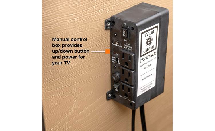 Medium Outdoor Luxe TV Lift Cabinet Outlet detail