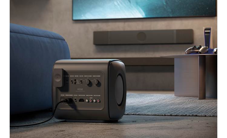 KEF XIO Wirelessly connect to compatible KEF subwoofers with the KW2 RX receiver (sold separately)