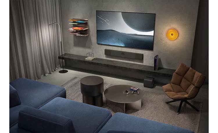 KEF XIO Bar automatically recognizes its orientation when wall-mounted and adjusts which drivers play what sounds to match