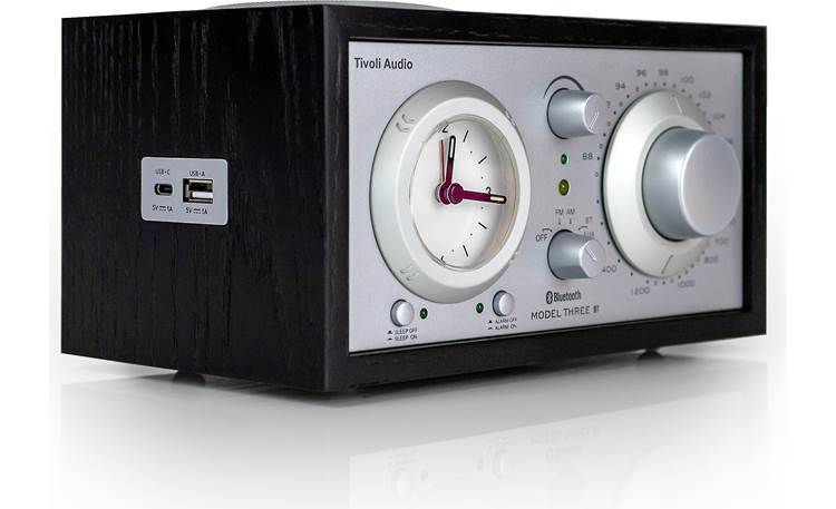 Tivoli Audio Model Three BT (Black/Silver) AM/FM clock radio