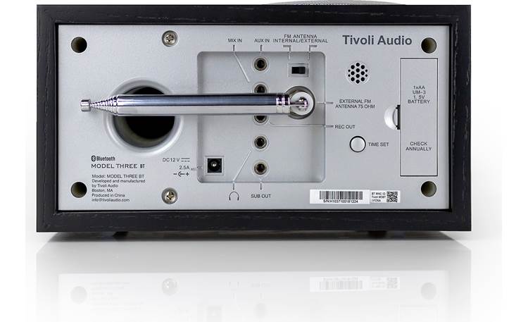 Tivoli Audio Model Three BT (Black/Silver) AM/FM clock radio with