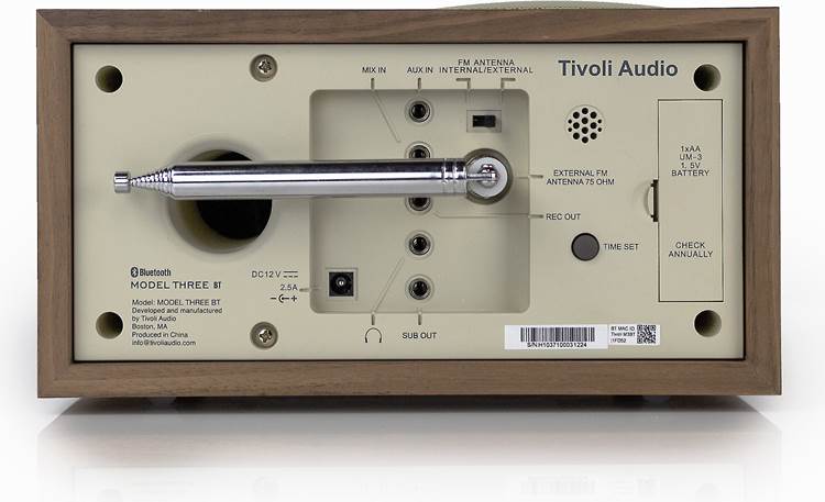 Tivoli Audio Model Three BT (Walnut/Beige) AM/FM clock radio