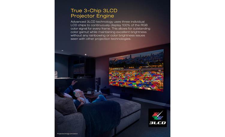 Epson Pro Cinema LS9000 3-LCD, 3-chip image engine for outstanding color accuracy and color brightness, without any 