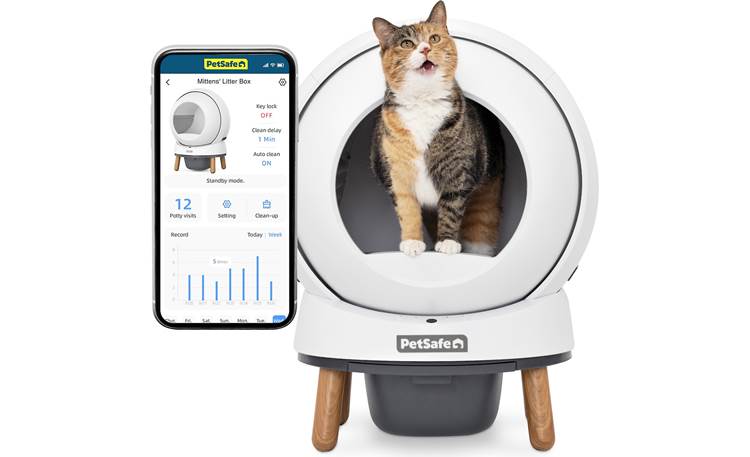 PetSafe ScoopFree® SmartSpin™ Self-cleaning Litter Box Mobile app provides real-time data about your cat's litter box usage and weight