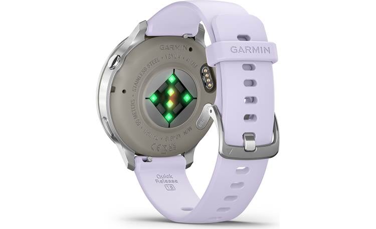 Garmin Venu 4 (Silver with periwinkle silicone band) GPS