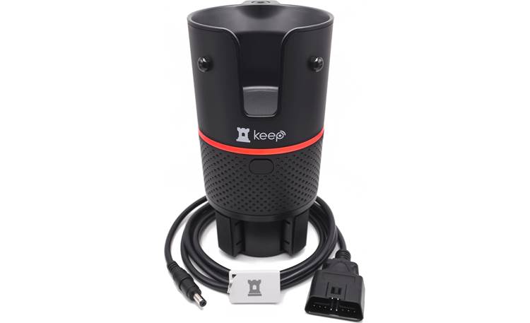 Keep Car Alarm Connected video security — mounts in cupholder at
