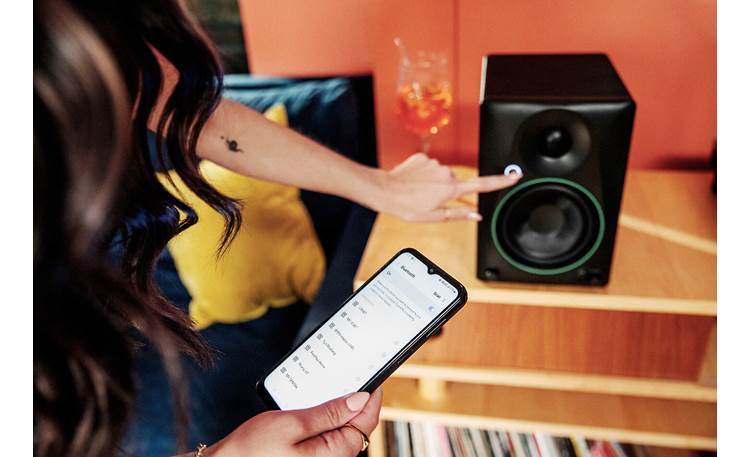 Mackie CR5BT Running Man Bluetooth button