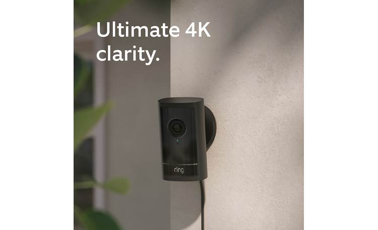 Ring Outdoor Cam Pro (Plug-in) (Black) Wired outdoor 4K security camera ...