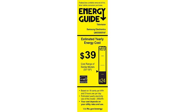 Samsung QN55S95F Energy Guide