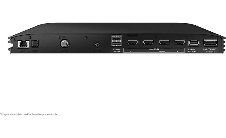 Samsung QN55S95F Connections are made on the included One Connect Box 