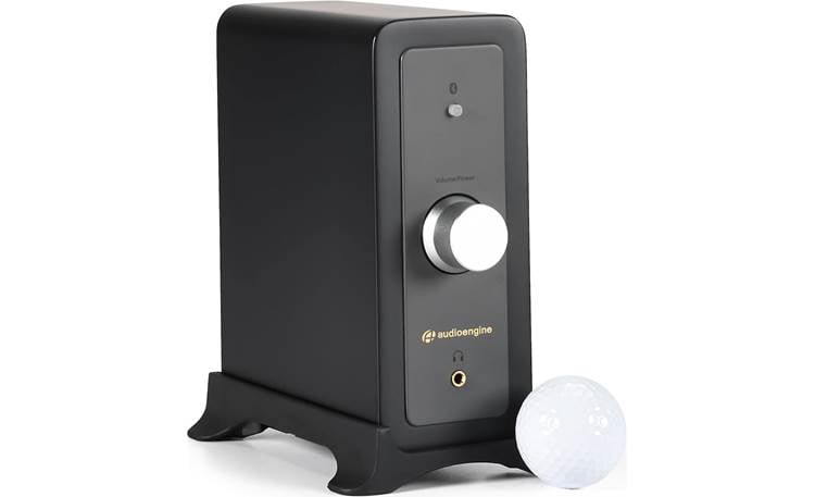 Audioengine N22 (Gen 2) Golf ball shown for scale 