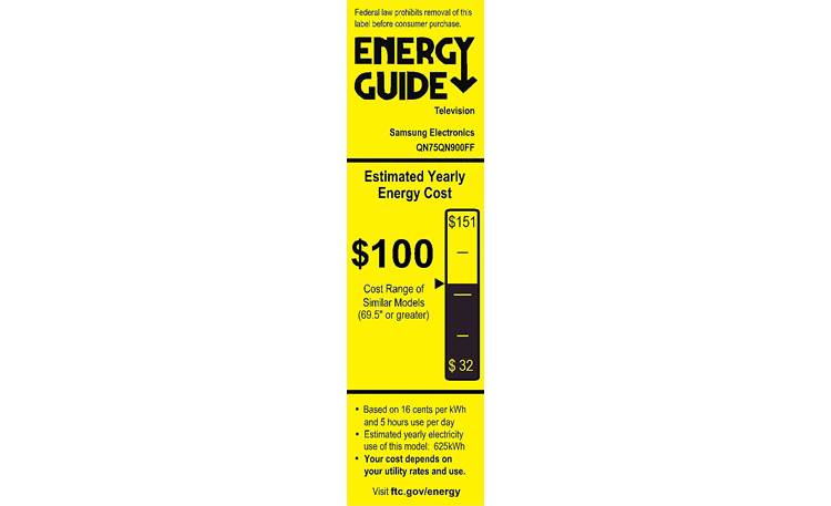 Samsung QN75QN900F Energy Guide