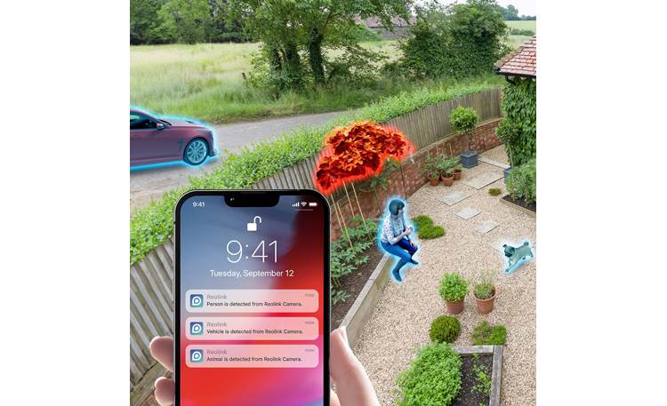 Reolink Argus Series B340 Camera with Solar Panel 2 Smart detection distinguishes among people, pets, and vehicles