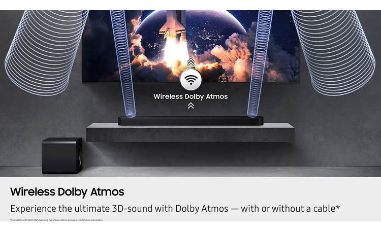 Samsung HW-Q900F Can receive a wireless Dolby Atmos signal from compatible Samsung TVs