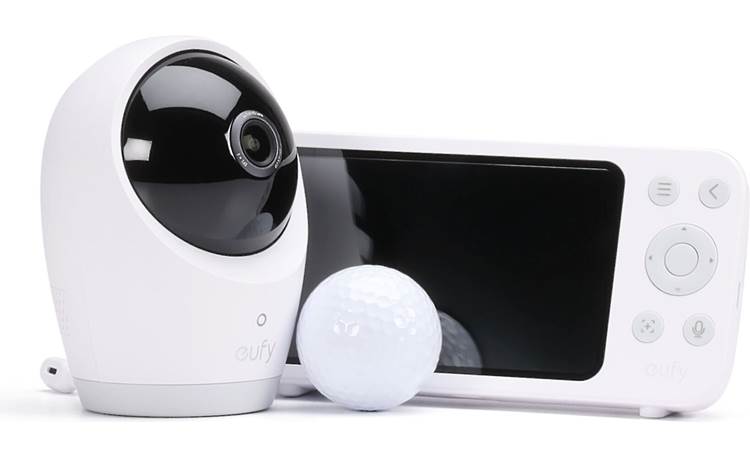 eufy by Anker Baby Monitor E21 Golf ball shown for scale 