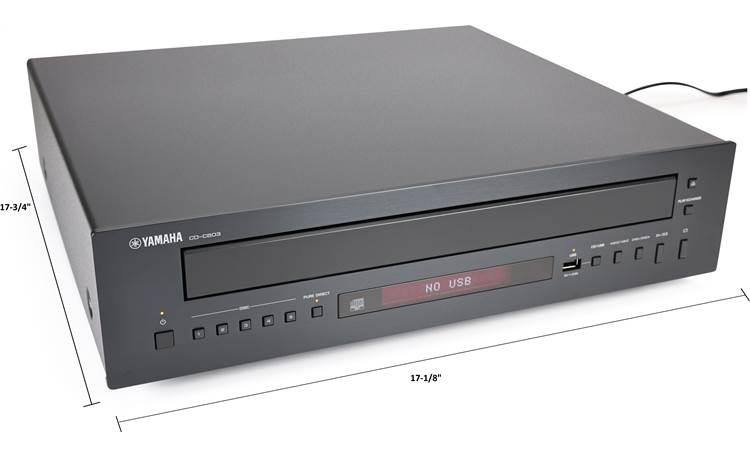 Yamaha CD-C603 5-disc CD changer with front-panel USB input at Crutchfield