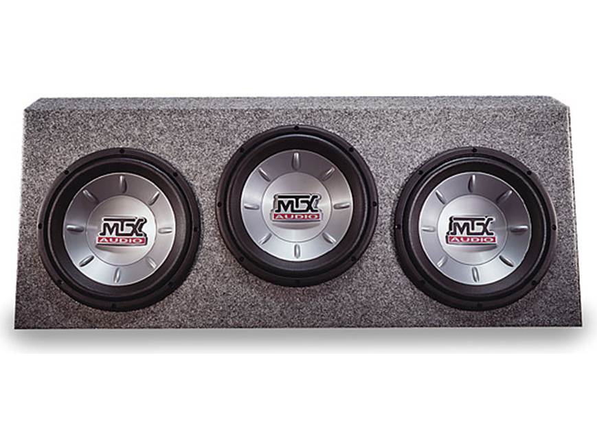 MTX ウーファー　10インチ　3個セット MTX T610x3 Tri-Sub Hatchback Enclosure at Crutchfield