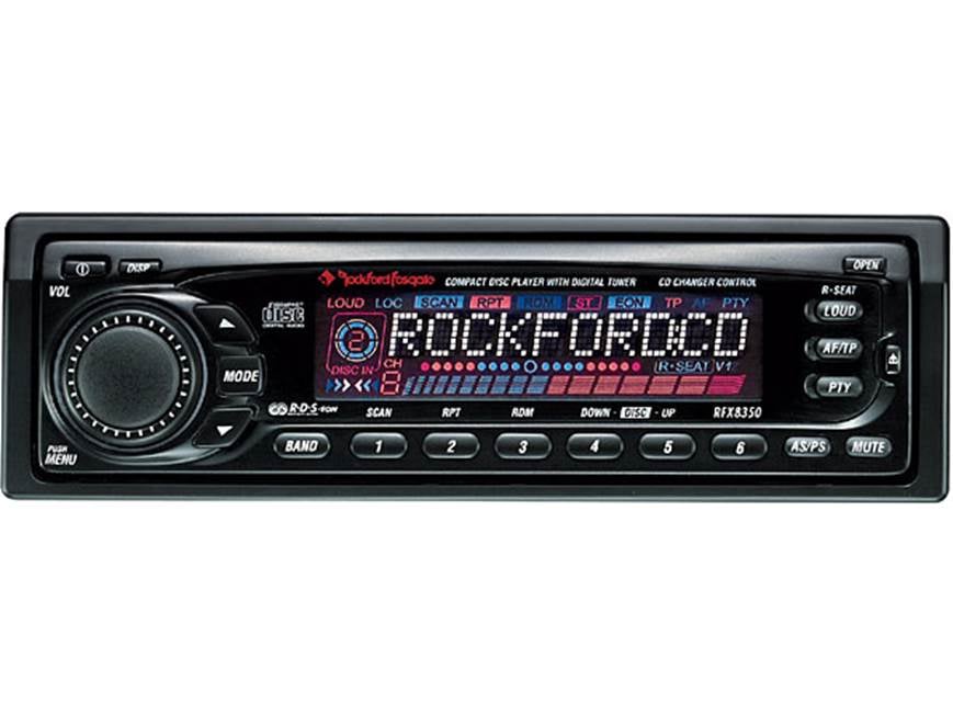 Rockford Fosgate RFX8350 CD receiver with CD changer controls at