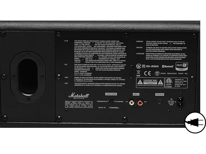 Marshall Stanmore (Black) Powered Bluetooth® speaker (Black) at