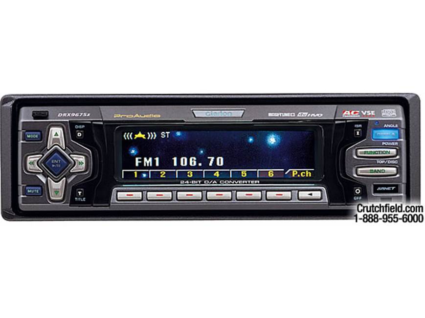 Clarion ProAudio DRX9675z CD tuner with CD changer controls at