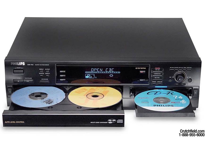 Philips CDR785 3 CD + 1-CD-R/RW recorder/changer at Crutchfield