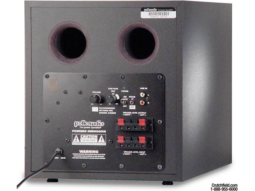 Polk PSW250 Powered subwoofer at Crutchfield
