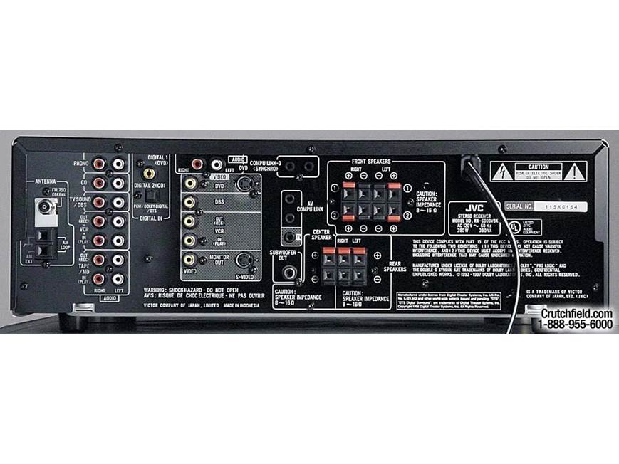 JVC RX-6032V オーディオ/ビデオコントロールレシーバー JVC RX-6030V / RX-6032V (Black) Home theater receiver with Dolby