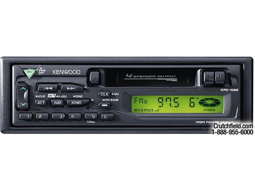 Kenwood KRC-108S Cassette receiver at Crutchfield