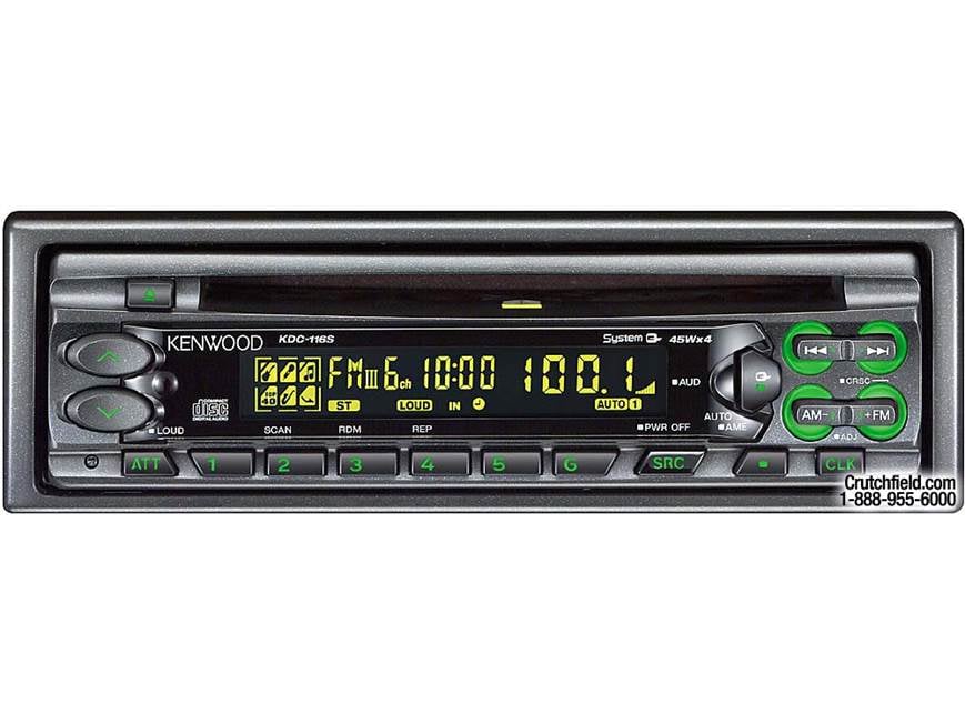 Kenwood KDC-116S CD receiver at Crutchfield
