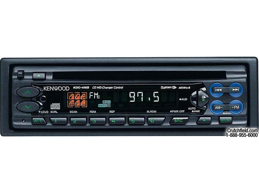 Kenwood KDC-416S CD receiver with CD/MD changer controls at