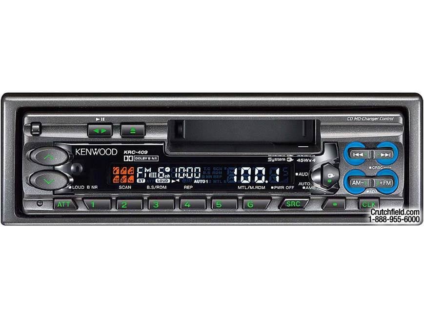 Kenwood KRC-409 Cassette receiver with CD/MD changer controls at